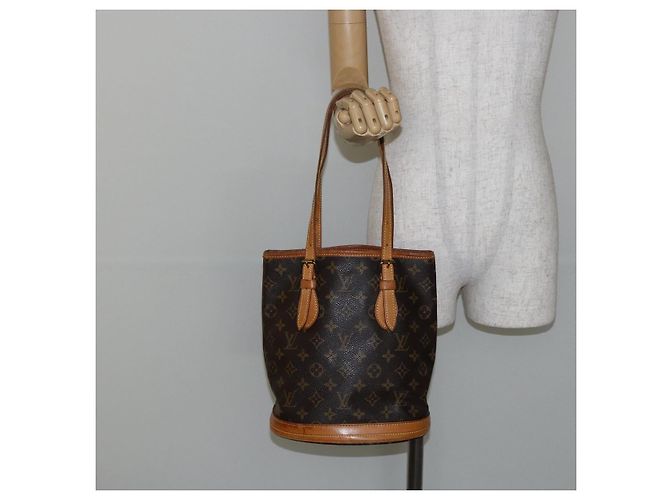 LOUIS VUITTON Borsa a Spalla Monogram Bucket PM M42238 LV Auth am9204 Monogramma - vista 23