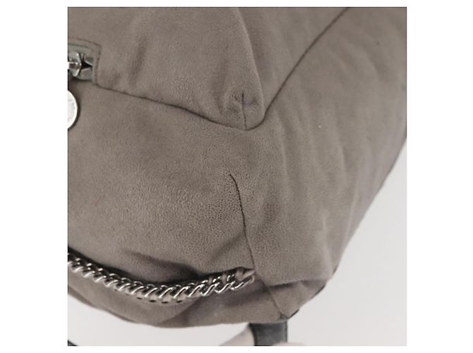 Autre Marque Zaino Falabella Chain Stella McCartney in suede grigio argento 410905 Auth am9135 Marrone - vista 15