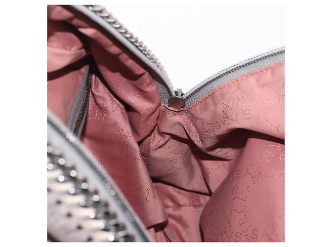 Autre Marque Zaino Falabella Chain Stella McCartney in suede grigio argento 410905 Auth am9135 Marrone - vista 21