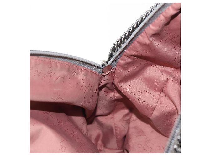 Autre Marque Zaino Falabella Chain Stella McCartney in suede grigio argento 410905 Auth am9135 Marrone - vista 22