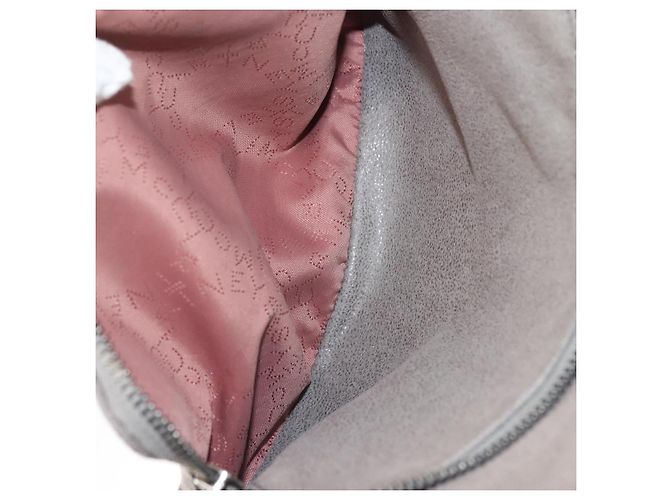 Autre Marque Zaino Falabella Chain Stella McCartney in suede grigio argento 410905 Auth am9135 Marrone - vista 24