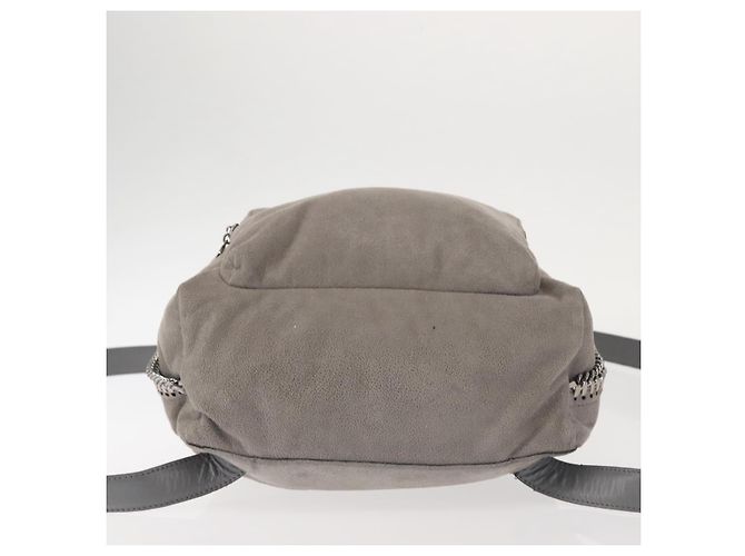 Autre Marque Zaino Falabella Chain Stella McCartney in suede grigio argento 410905 Auth am9135 Marrone - vista 5