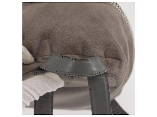 Autre Marque Zaino Falabella Chain Stella McCartney in suede grigio argento 410905 Auth am9135 Marrone - vista 7