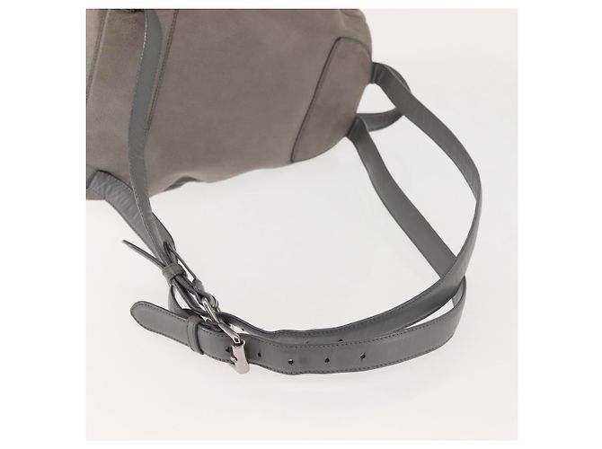 Autre Marque Zaino Falabella Chain Stella McCartney in suede grigio argento 410905 Auth am9135 Marrone - vista 9