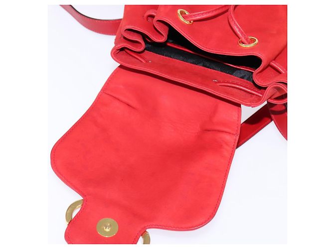 Zaino Vala in pelle rossa e oro Auth 145505 di Salvatore Ferragamo Rosso D'oro - vista 10