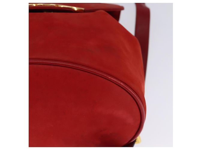 Zaino Vala in pelle rossa e oro Auth 145505 di Salvatore Ferragamo Rosso D'oro - vista 14