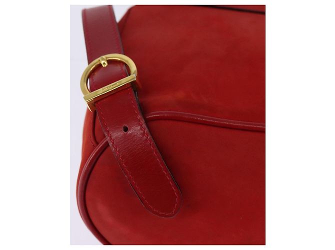 Zaino Vala in pelle rossa e oro Auth 145505 di Salvatore Ferragamo Rosso D'oro - vista 15
