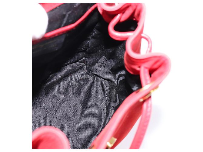 Zaino Vala in pelle rossa e oro Auth 145505 di Salvatore Ferragamo Rosso D'oro - vista 18