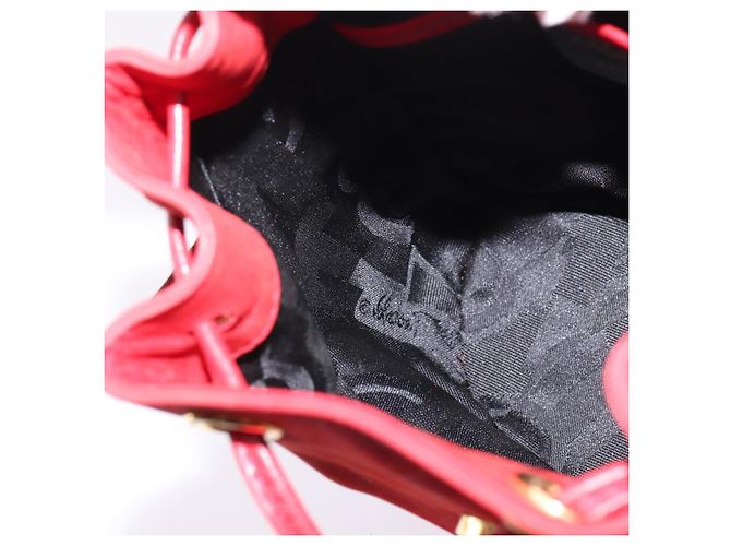 Zaino Vala in pelle rossa e oro Auth 145505 di Salvatore Ferragamo Rosso D'oro - vista 19