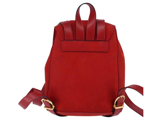 Zaino Vala in pelle rossa e oro Auth 145505 di Salvatore Ferragamo Rosso D'oro - vista 2