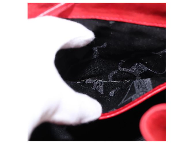 Zaino Vala in pelle rossa e oro Auth 145505 di Salvatore Ferragamo Rosso D'oro - vista 20