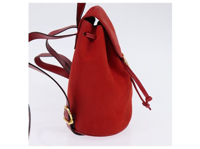 Zaino Vala in pelle rossa e oro Auth 145505 di Salvatore Ferragamo Rosso D'oro - vista 4