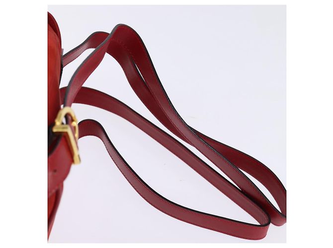 Zaino Vala in pelle rossa e oro Auth 145505 di Salvatore Ferragamo Rosso D'oro - vista 8