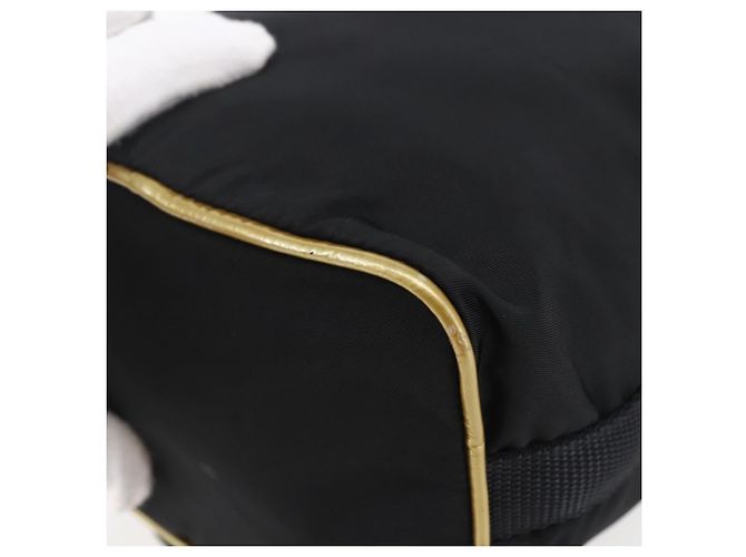 PRADA Borsa a mano in nylon nero argento Auth 147526 - vista 16