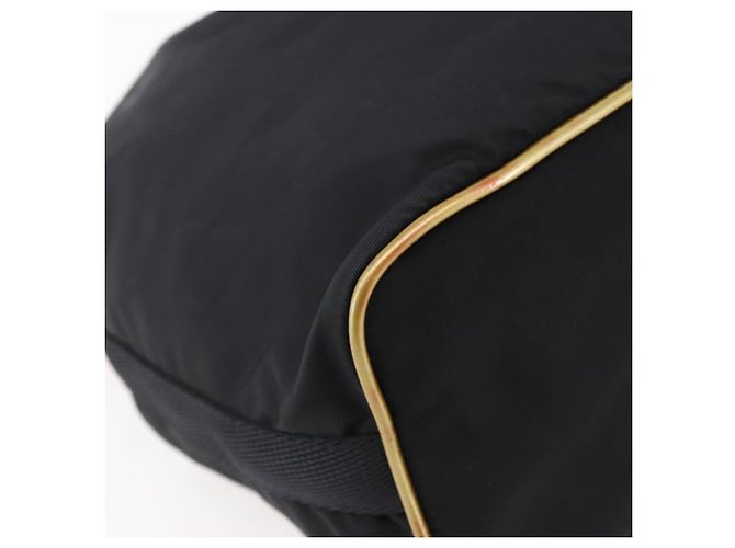 PRADA Borsa a mano in nylon nero argento Auth 147526 - vista 17