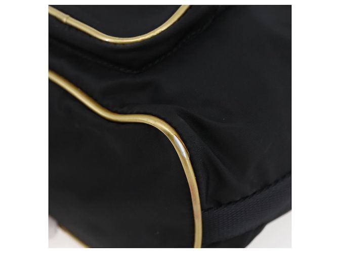 PRADA Borsa a mano in nylon nero argento Auth 147526 - vista 8
