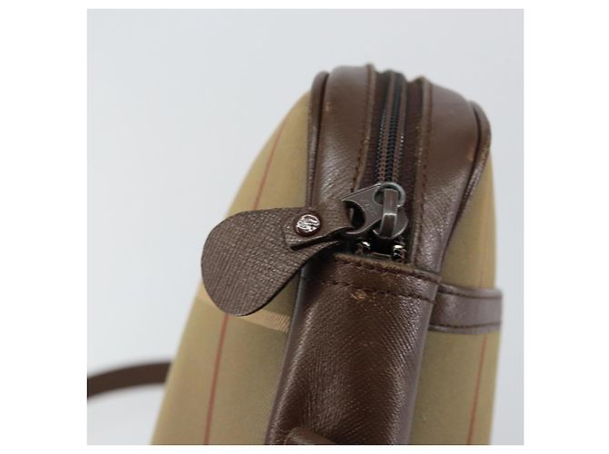Autre Marque Borsa a Spalla Nova Check in Tela Beige Oro Auth ep11351 D'oro - vista 10
