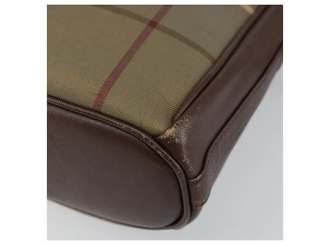 Autre Marque Borsa a Spalla Nova Check in Tela Beige Oro Auth ep11351 D'oro - vista 14