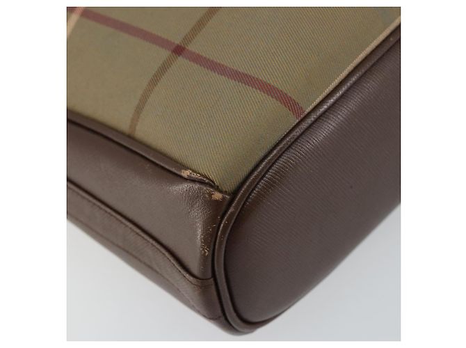 Autre Marque Borsa a Spalla Nova Check in Tela Beige Oro Auth ep11351 D'oro - vista 15