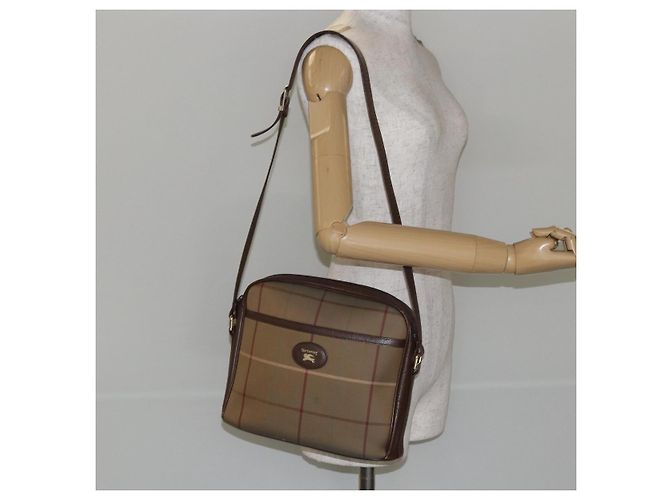 Autre Marque Borsa a Spalla Nova Check in Tela Beige Oro Auth ep11351 D'oro - vista 22