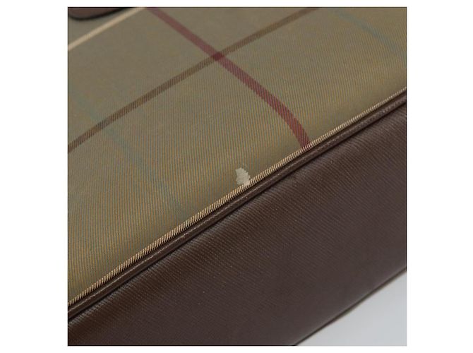 Autre Marque Borsa a Spalla Nova Check in Tela Beige Oro Auth ep11351 D'oro - vista 9