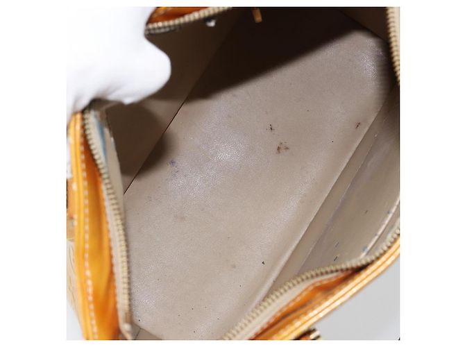 LOUIS VUITTON Borsa a Mano Monogram Vernis Houston Beige M91004 LV Auth BA6986 - vista 11