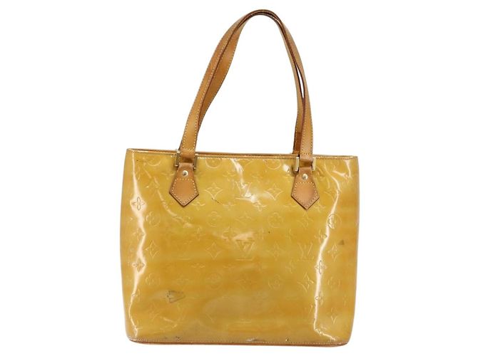 LOUIS VUITTON Borsa a Mano Monogram Vernis Houston Beige M91004 LV Auth BA6986 - vista 13