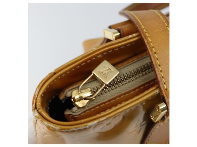 LOUIS VUITTON Borsa a Mano Monogram Vernis Houston Beige M91004 LV Auth BA6986 - vista 19