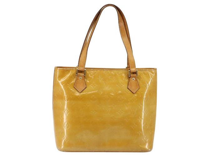LOUIS VUITTON Borsa a Mano Monogram Vernis Houston Beige M91004 LV Auth BA6986 - vista 2