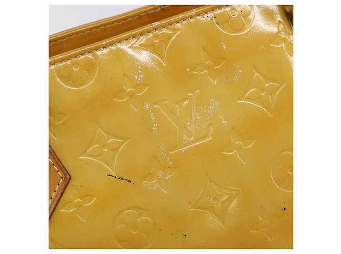 LOUIS VUITTON Borsa a Mano Monogram Vernis Houston Beige M91004 LV Auth BA6986 - vista 9