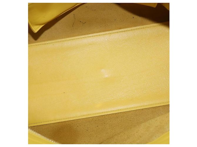 SAINT LAURENT Petit Kabas Borsa a Mano Pelle 2in1 Oro Giallo Auth BA7092 D'oro - vista 10