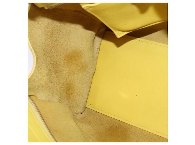 SAINT LAURENT Petit Kabas Borsa a Mano Pelle 2in1 Oro Giallo Auth BA7092 D'oro - vista 11
