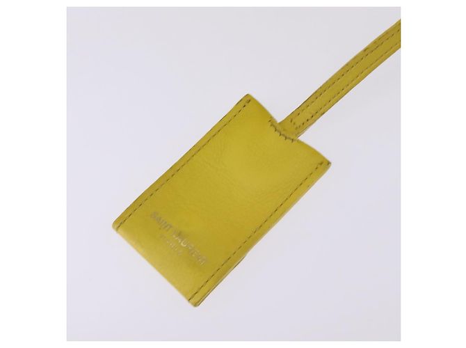 SAINT LAURENT Petit Kabas Borsa a Mano Pelle 2in1 Oro Giallo Auth BA7092 D'oro - vista 19