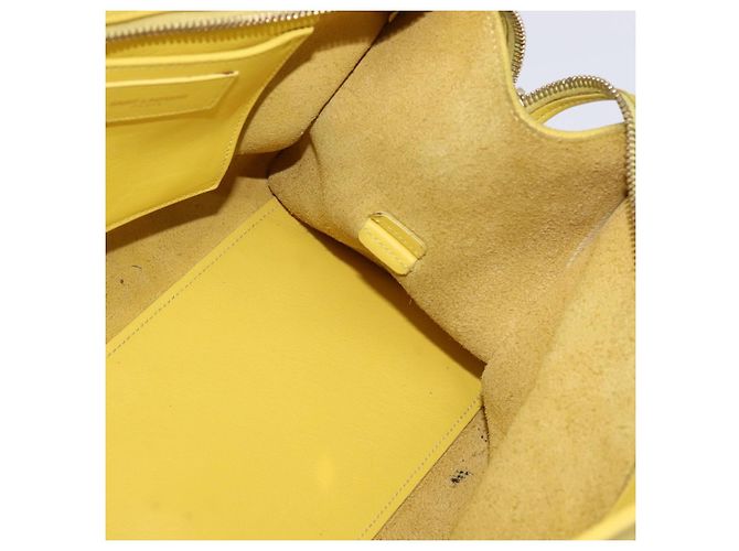 SAINT LAURENT Petit Kabas Borsa a Mano Pelle 2in1 Oro Giallo Auth BA7092 D'oro - vista 21