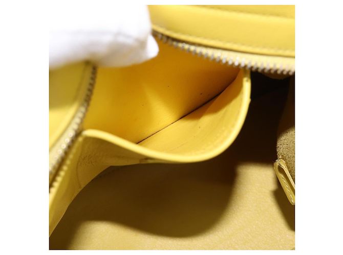 SAINT LAURENT Petit Kabas Borsa a Mano Pelle 2in1 Oro Giallo Auth BA7092 D'oro - vista 22
