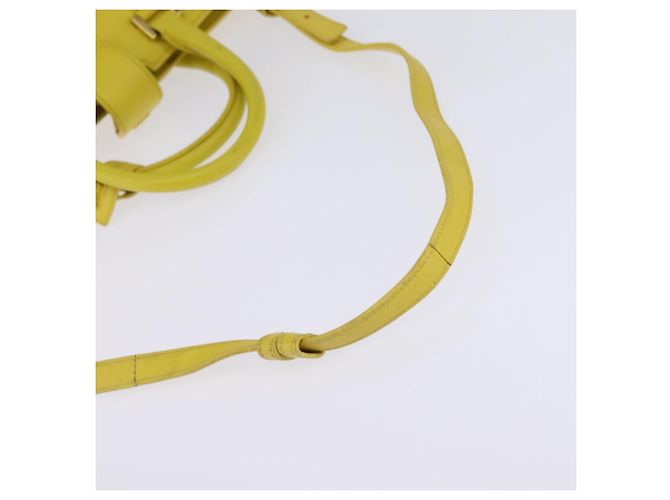 SAINT LAURENT Petit Kabas Borsa a Mano Pelle 2in1 Oro Giallo Auth BA7092 D'oro - vista 8