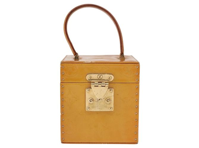 LOUIS VUITTON Pochette Cosmetica Monogram Vernis Bleecker Beige M91002 Auth SW1727 - vista 13