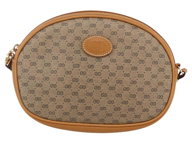 Gucci Borsa a Spalla Micro GG Supreme PVC Beige Oro 007 89 1113 Auth BA7112 D'oro - vista 13