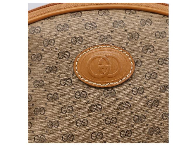 Gucci Borsa a Spalla Micro GG Supreme PVC Beige Oro 007 89 1113 Auth BA7112 D'oro - vista 17