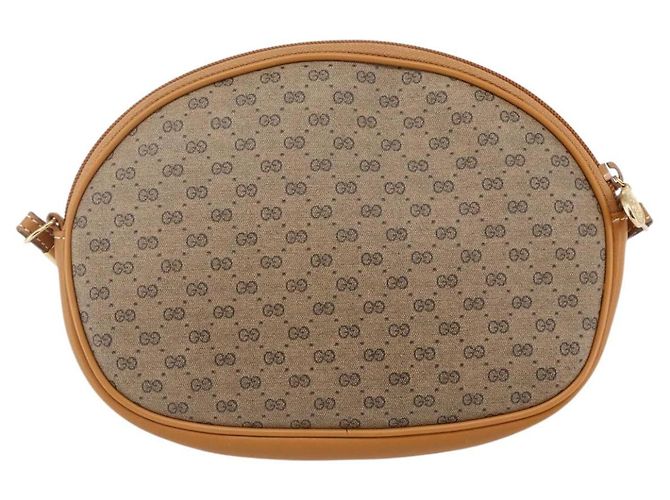Gucci Borsa a Spalla Micro GG Supreme PVC Beige Oro 007 89 1113 Auth BA7112 D'oro - vista 2