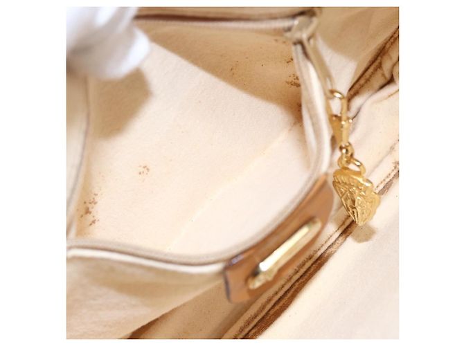 Gucci Borsa a Spalla Micro GG Supreme PVC Beige Oro 007 89 1113 Auth BA7112 D'oro - vista 21