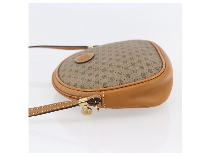 Gucci Borsa a Spalla Micro GG Supreme PVC Beige Oro 007 89 1113 Auth BA7112 D'oro - vista 3