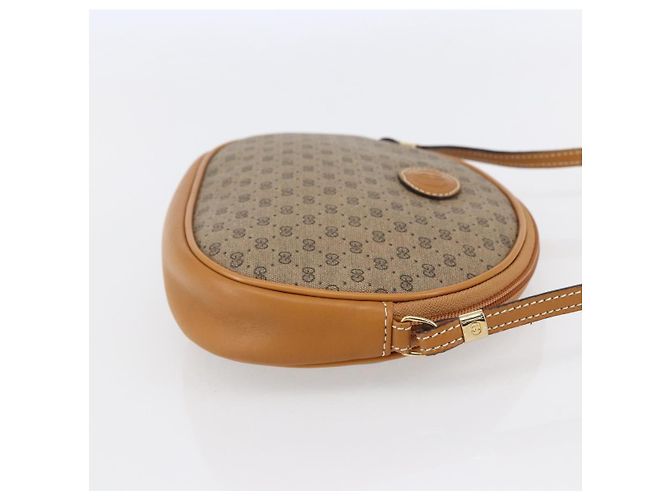 Gucci Borsa a Spalla Micro GG Supreme PVC Beige Oro 007 89 1113 Auth BA7112 D'oro - vista 4