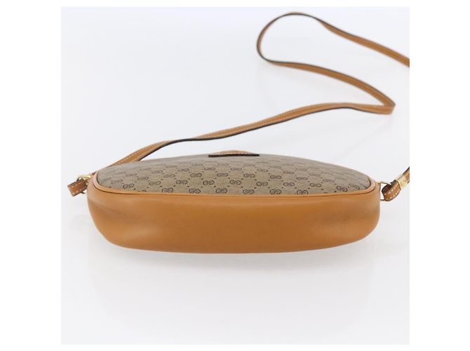 Gucci Borsa a Spalla Micro GG Supreme PVC Beige Oro 007 89 1113 Auth BA7112 D'oro - vista 5