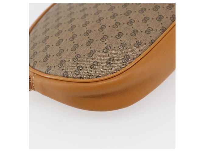 Gucci Borsa a Spalla Micro GG Supreme PVC Beige Oro 007 89 1113 Auth BA7112 D'oro - vista 9