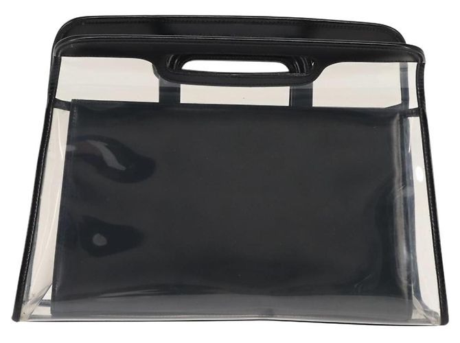 Borsa a mano GUCCI in vinile nero trasparente Auth ep11074 - vista 2