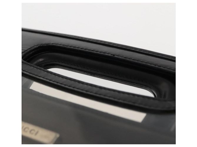 Borsa a mano GUCCI in vinile nero trasparente Auth ep11074 - vista 6