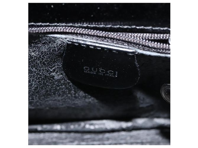 Borsa a mano GUCCI in vinile nero trasparente Auth ep11074 - vista 9