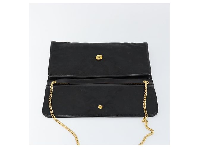 Borsa a spalla con catena Christian Dior in nylon nero e oro Auth yk19698 D'oro - vista 10