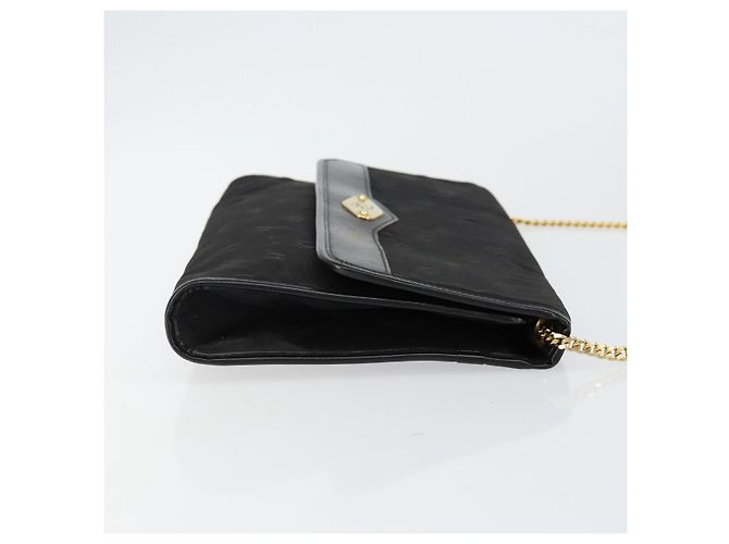 Borsa a spalla con catena Christian Dior in nylon nero e oro Auth yk19698 D'oro - vista 3